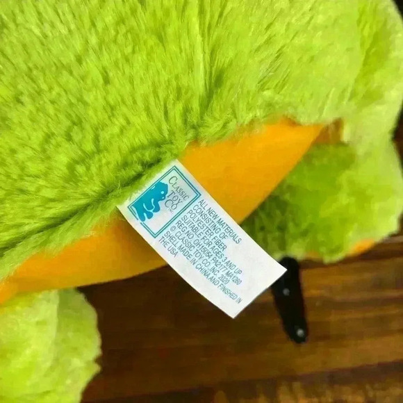 18” Green and Yellow Stuffed Soft Frog Plush - Picture 4 of 6